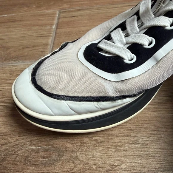 Authentic CHANEL White and Black Active Sneakers - Picture 10 of 12